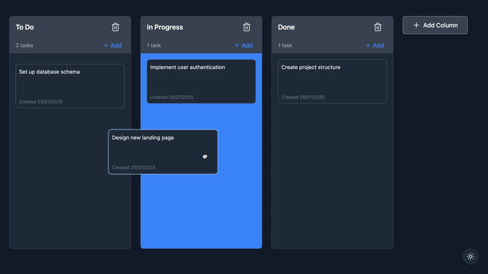 Trello-Style Kanban